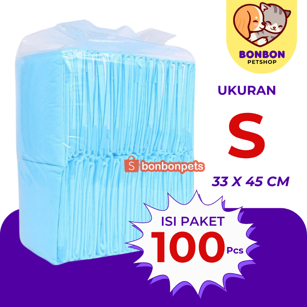 Underpads Alas Pipis Kucing Anjing Popok Tahan Bocor Bahan Tebal Underpad pad hewan 1 paket dus