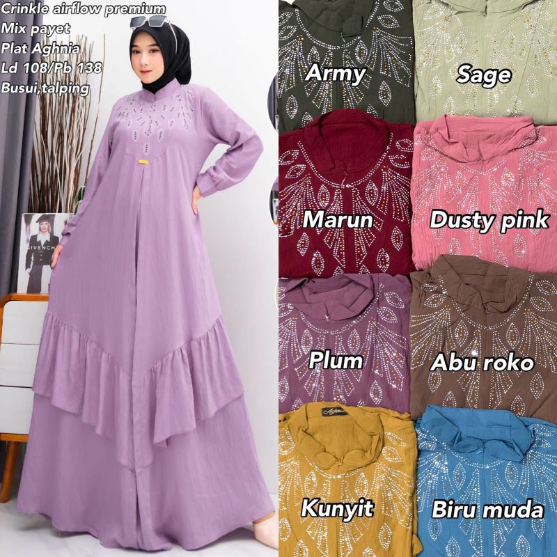 gamis crinkle payet
