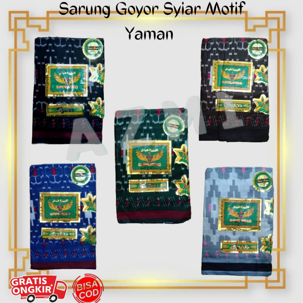 Terbaru Sarung Goyor Syiar Printing Sarung Goyor Botol Syiar Semi Tenun Motif Yaman Hijau