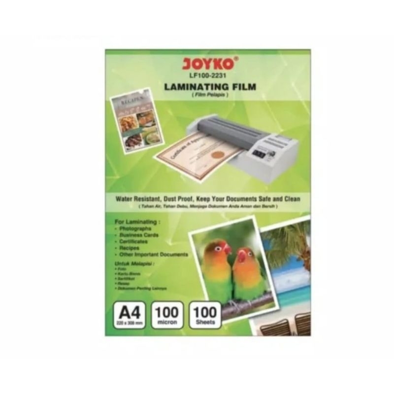 

plastik laminating ukuran A4 harga per 10 lembar