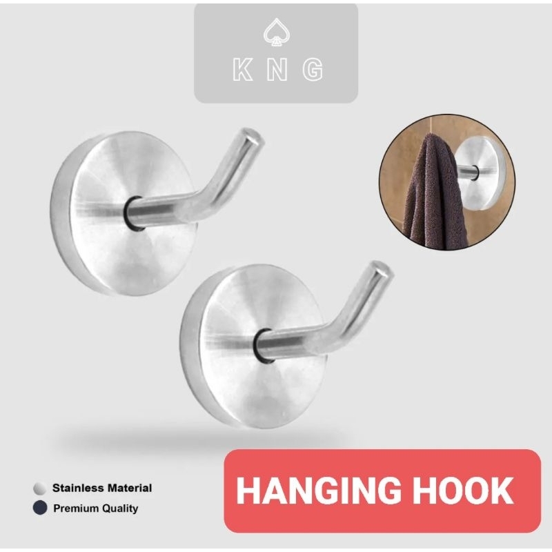 Gantungan Kait Mini Serbaguna Bahan Besi Stainless Steel - Hanging Hook