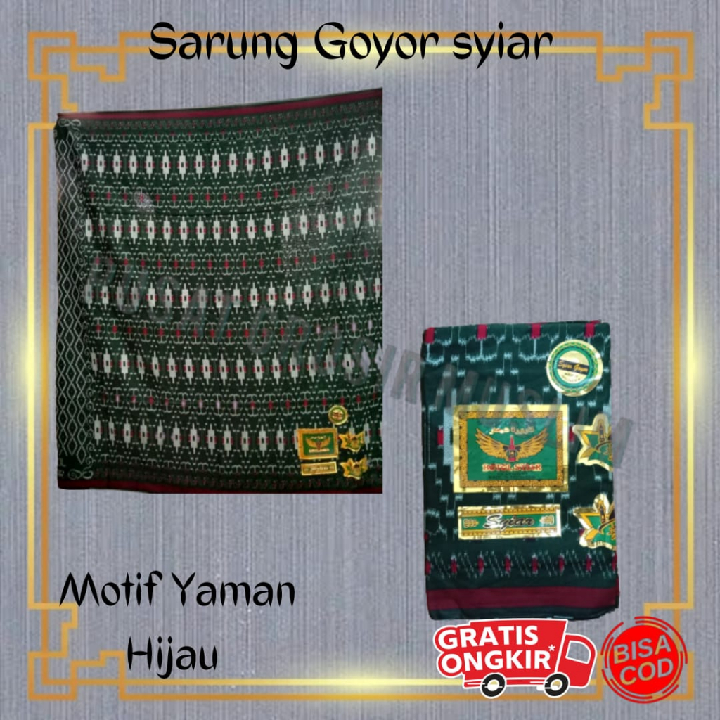 Promo Sarung Goyor Syiar Printing Sarung Goyor Botol Syiar Semi Tenun Motif Yaman Hijau