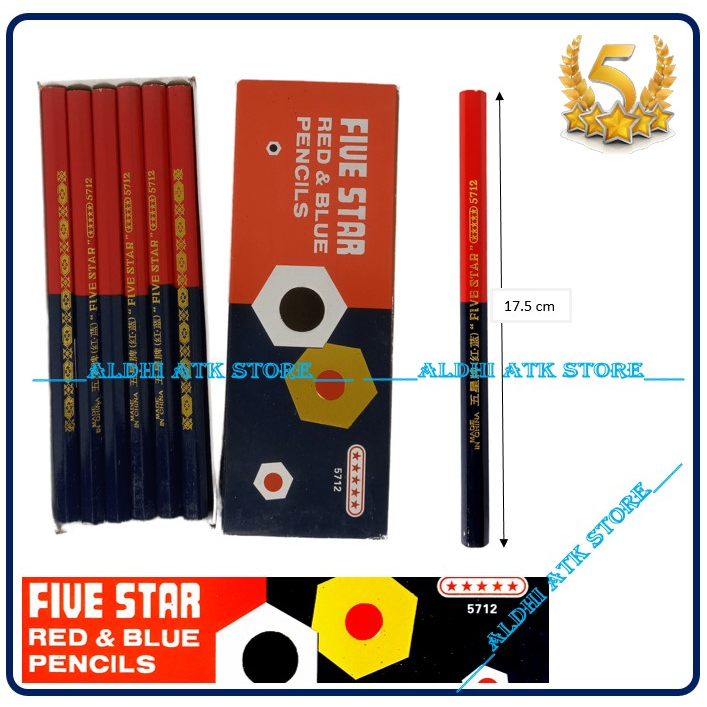 

Pensil Five Star 5712 Red Blue Pencil Jahit Merah Biru