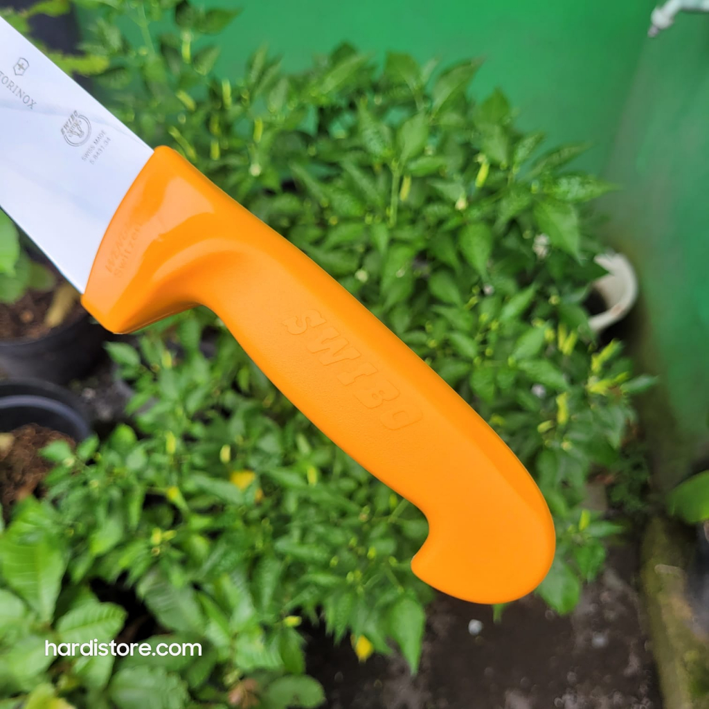 ID PISAU SEMBELIH LURUS 34 CM VICTORINOX SWIBO BUTCHER KNIFE 5.8431.34 MIRROR STRAIGHT ORIGINAL