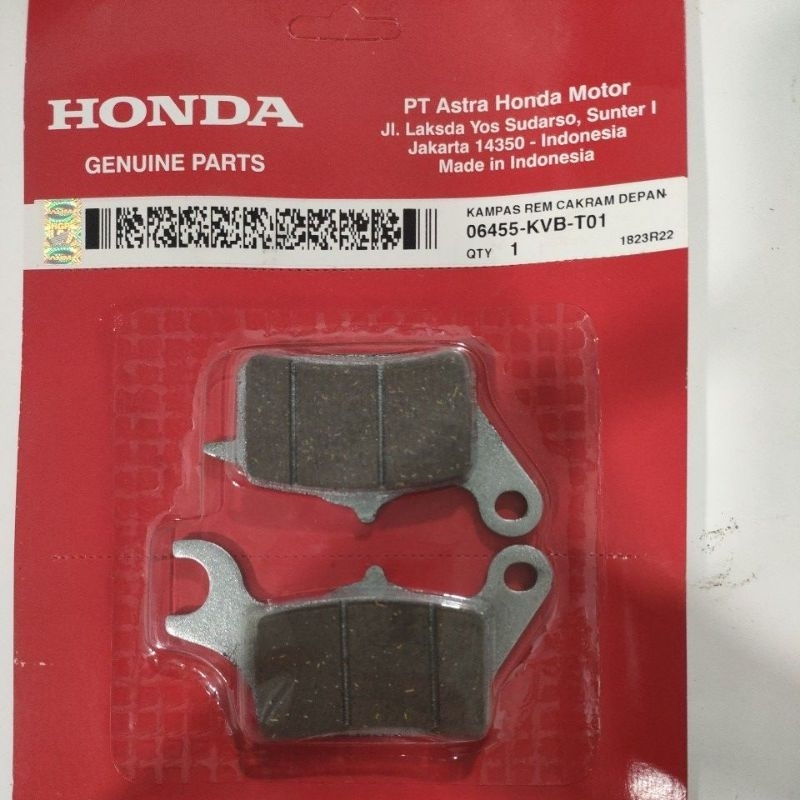kampas rem depan-KVB ori honda untuk motor scoopy, beat, vario