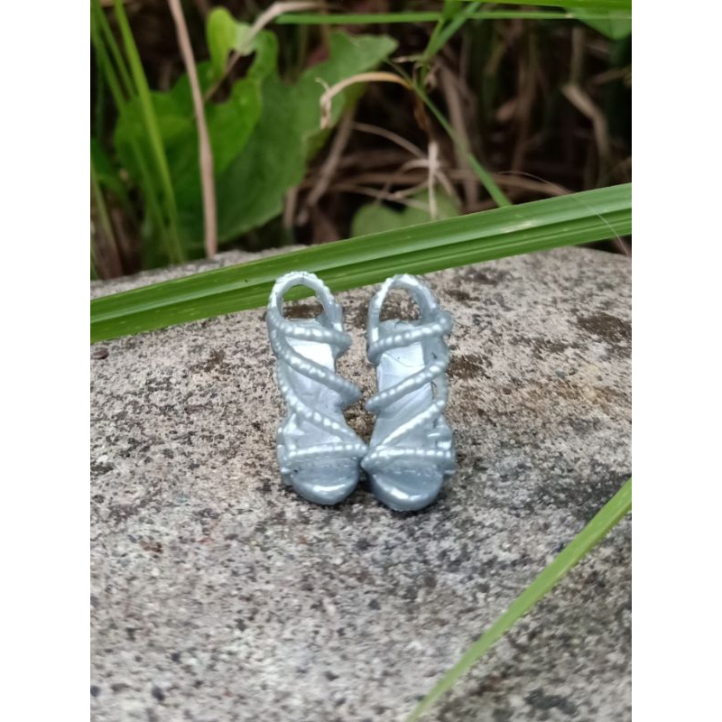 sepatu booth silver barbie original