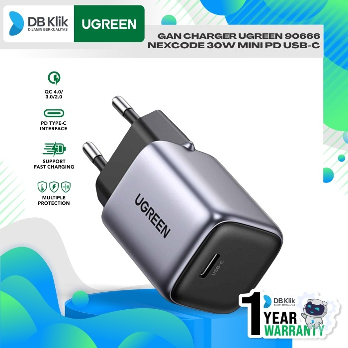 GaN Charger UGreen 90666 Nexcode 30W Mini PD Usb-C- Wall Charger 90666