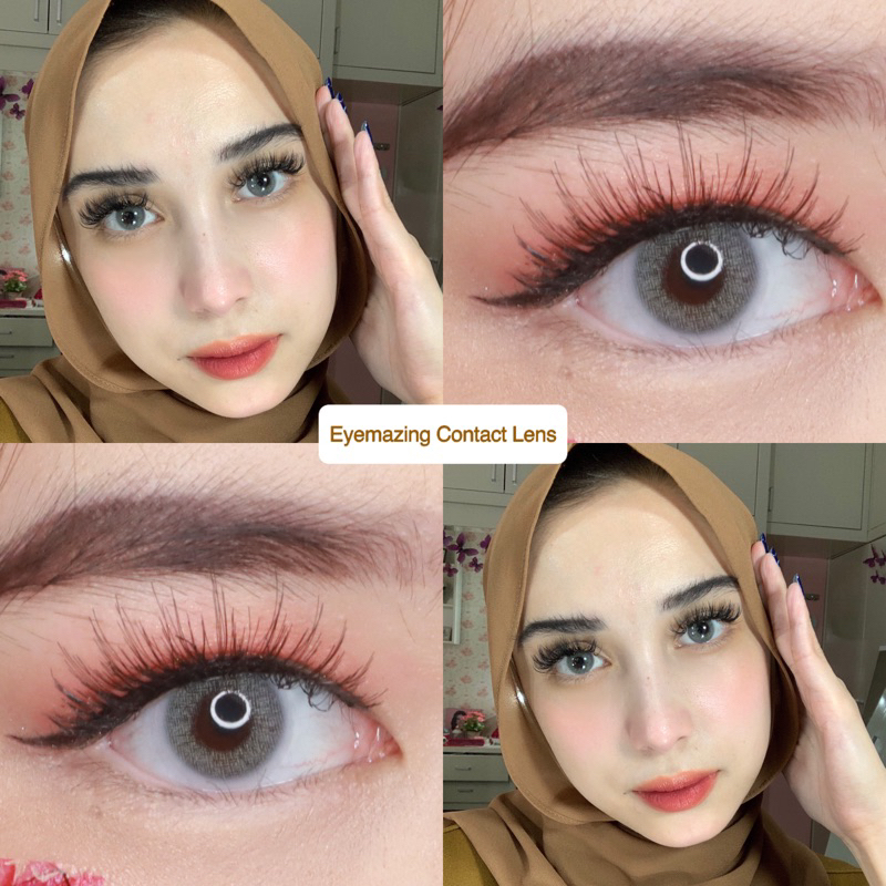 EYEMAZING Softlens - MAGNOLIA Gray / Grey / Abu Minus Beda Minus