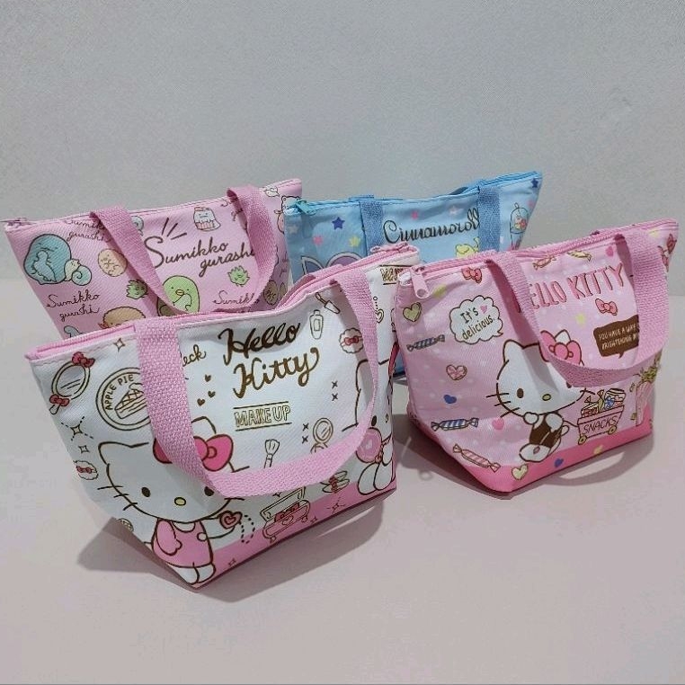 NAOMI - Lunch Bag Emiko - Tas Bekal Aluminium Foil Anak Motif Sanrio - Tas Kotak Makan - Tas makan aluminium Foil - Lunch bag sanrio karakter