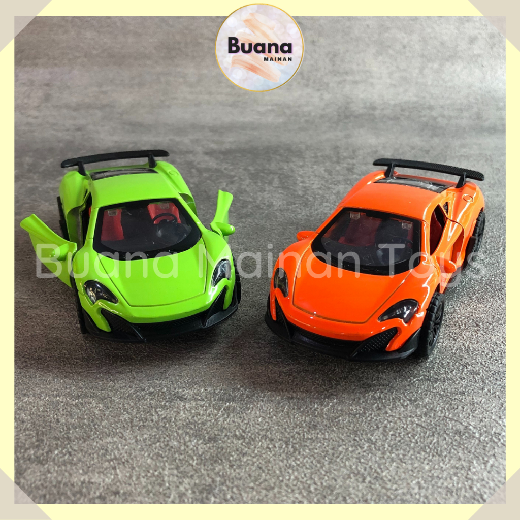 DIECAST METAL SCALE MODEL SPORT RACING CAR BUGATTI MCLAREN TYPE 3661A MAINAN MOBIL BALAP MOBILAN ANAK COWO