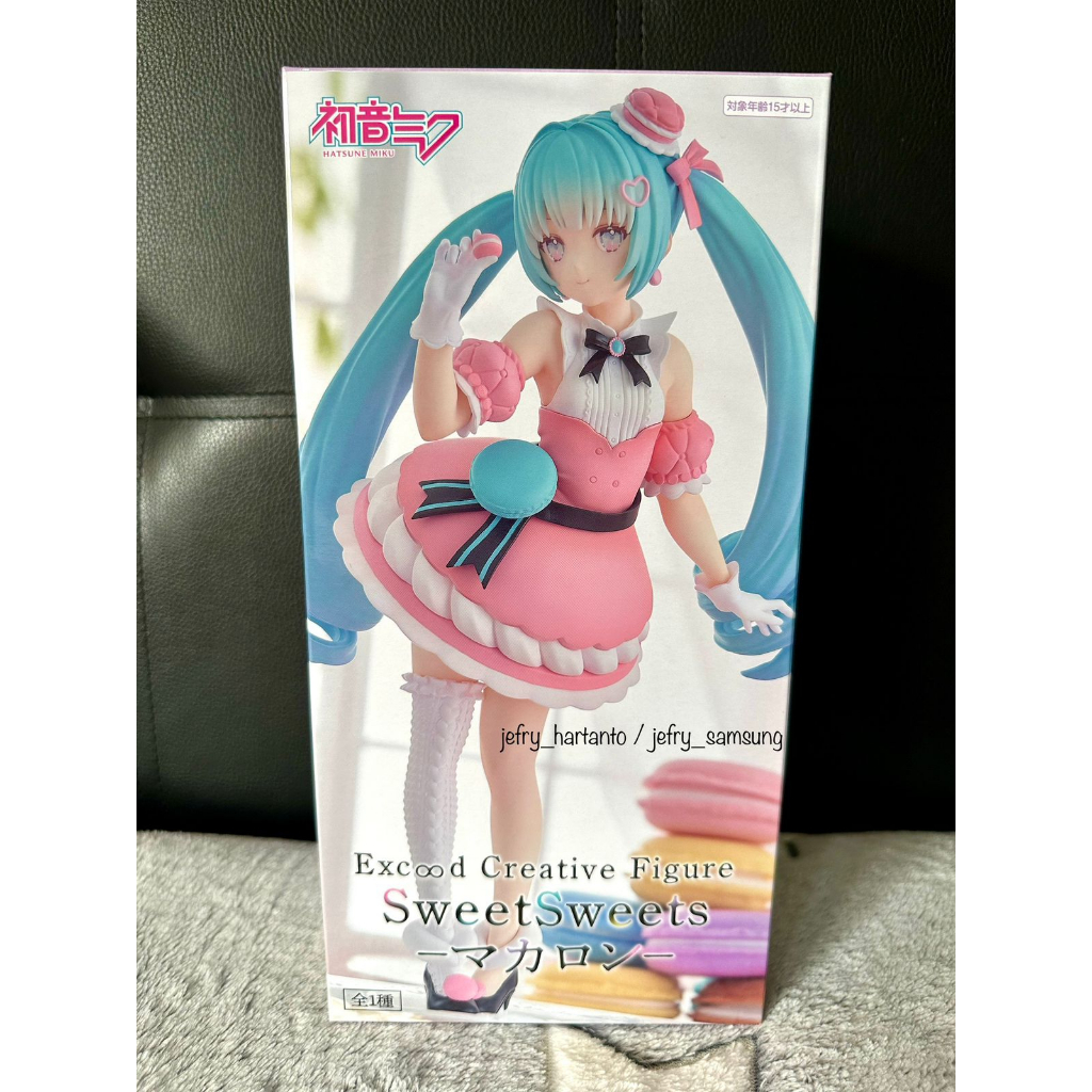 Hatsune Miku Exceed Creative Sweet Sweets Macaroon Original Japver MISB Figure Vocaloid Furyu Jepang