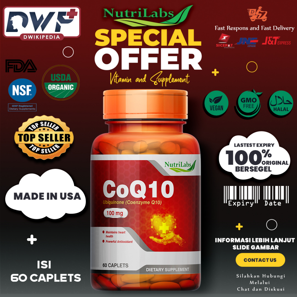 Nutrilabs CoQ10 Coenzyme Q10 100mg