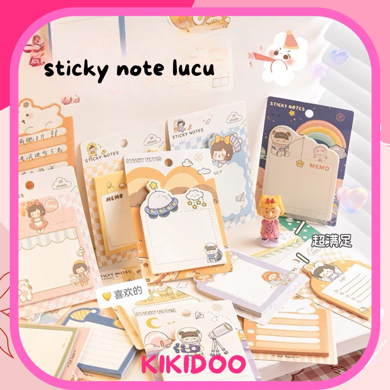 

KIKIDOO STICKY NOTE LUCU INS MEMO PAD AESTHETIC RT116