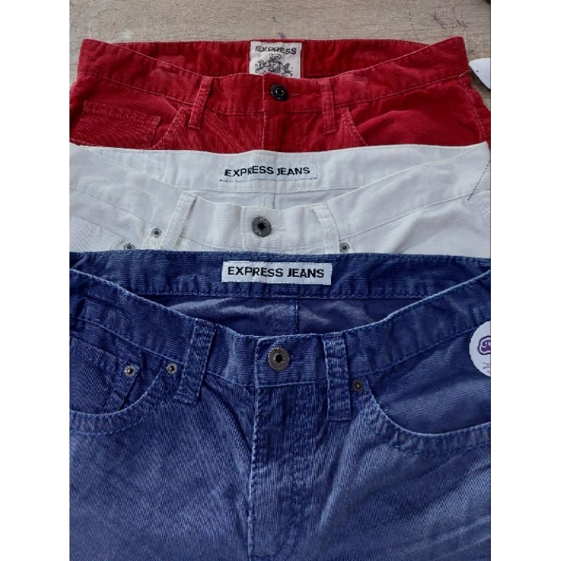 Express jeans corduroy celana pria