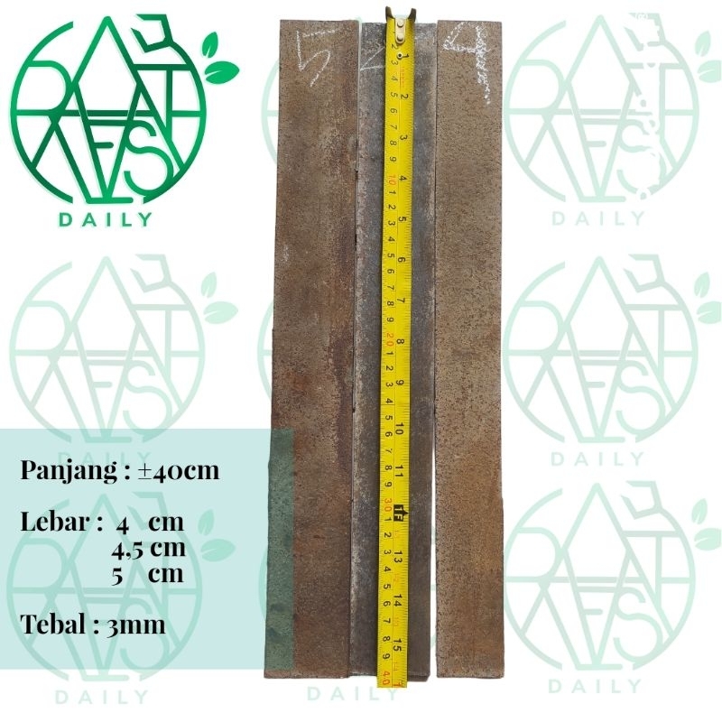 (Panjang 40cm) Plat Baja Patah High Carbon Bekas Gergaji Batu Marmer