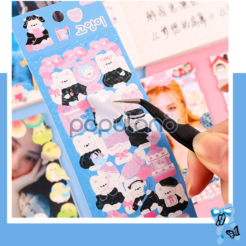 Sticker Lucu Jurnal Diary Dekorasi Stiker Cute Flowertree Aesthetic