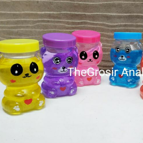 MURAH!!! Slime Glitter Clear Jelly Bear Kitty Kucing BOTOL WANGI