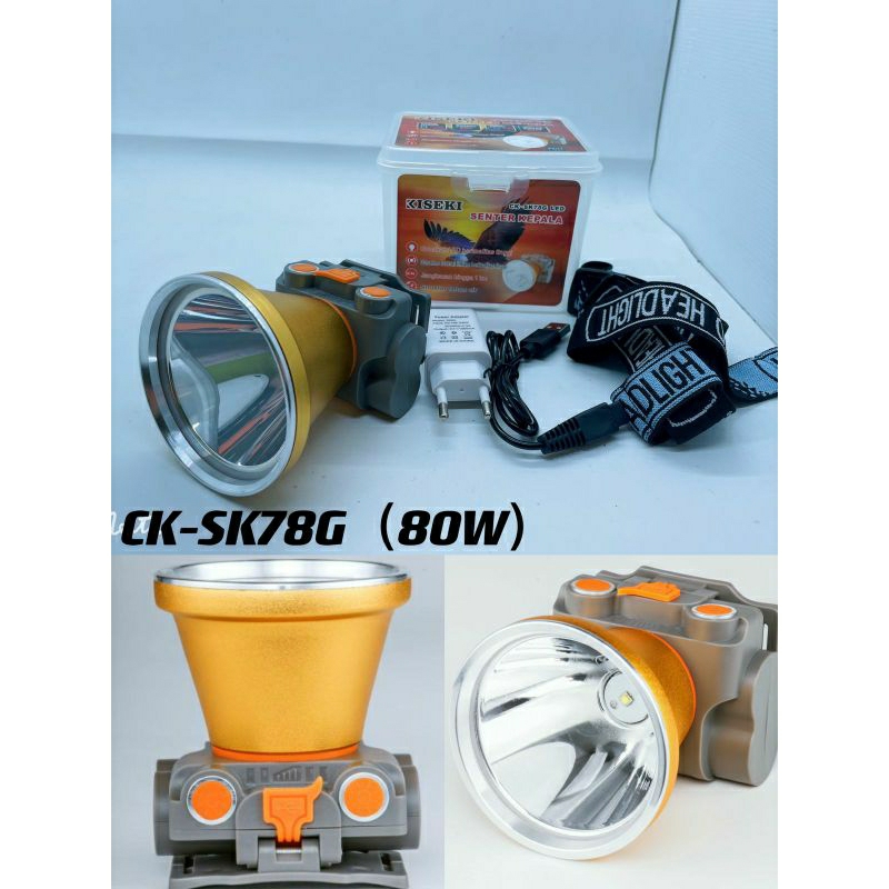 Senter Kepala Head Lamp Kiseki CK - SK78 G | 80 Watt