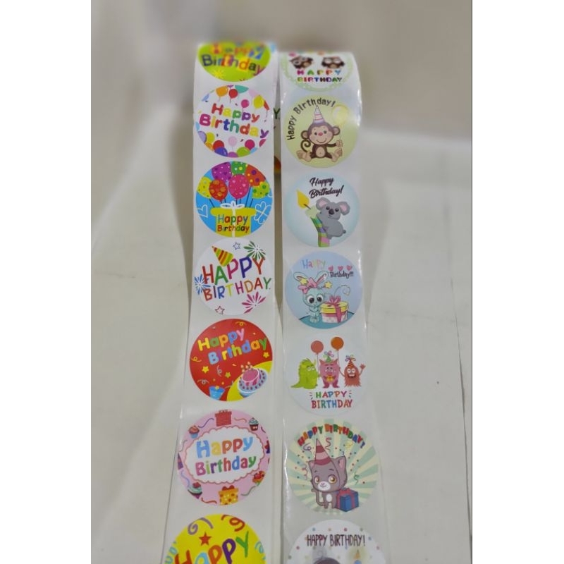 

(100pcs) stiker happy birthday stiker ulang tahun ultah