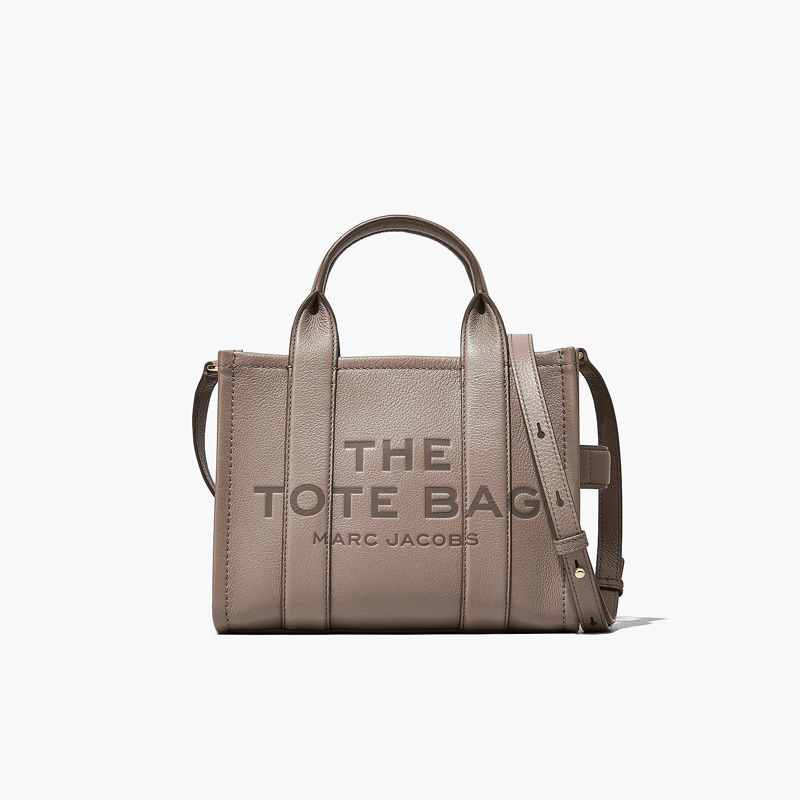 MJ The Leather Mini Tote Bag in cement