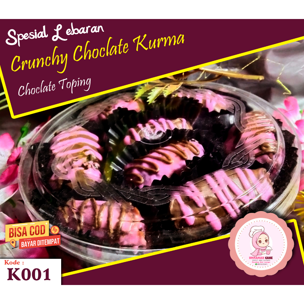 

#K001 Kurma Coklat / Kue Lebaran / Kue Coklat / Kue KUKIS / Cookies / Snack Lebaran / Kue Kering / KUKER Full Lapis Coklat Homemade Premium by UMMAMAH CAKE