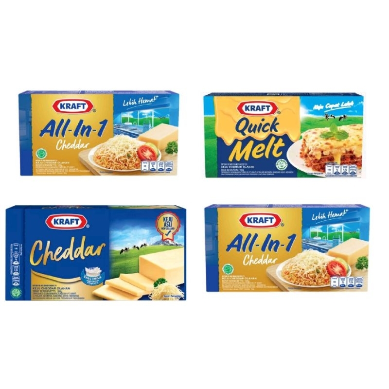 

Keju Kraft all in one cheddar quick melt 165
