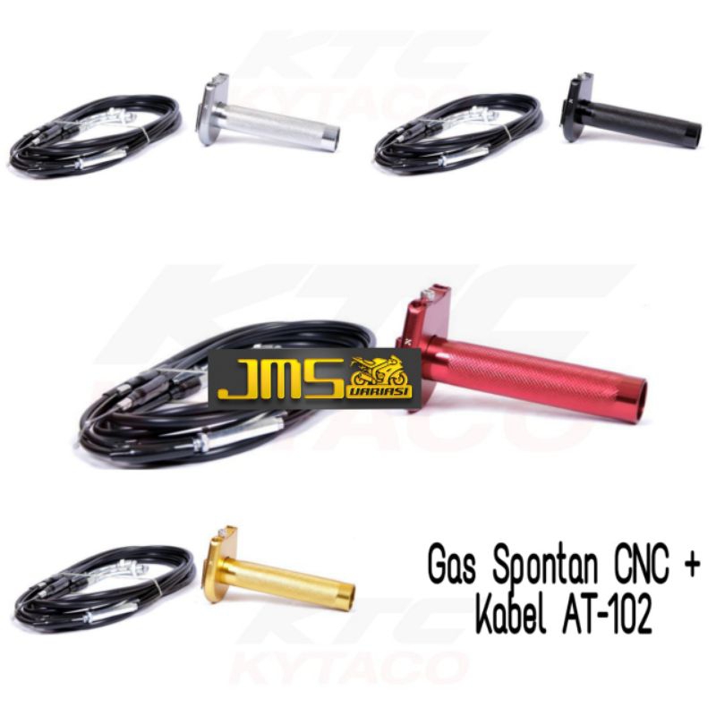 gas spontan ktc kytaco gas kontan at102 2kabel full cnc universal nmax aerox lexi freego mio mio soul gt mioj beat fi beat pop beat deluxe scoopy genio vario125/150 vario160 pcx15p/160 adv150/160 satria f150 sonic R15 ninjar ninja 250 cbr150 vixion rxking