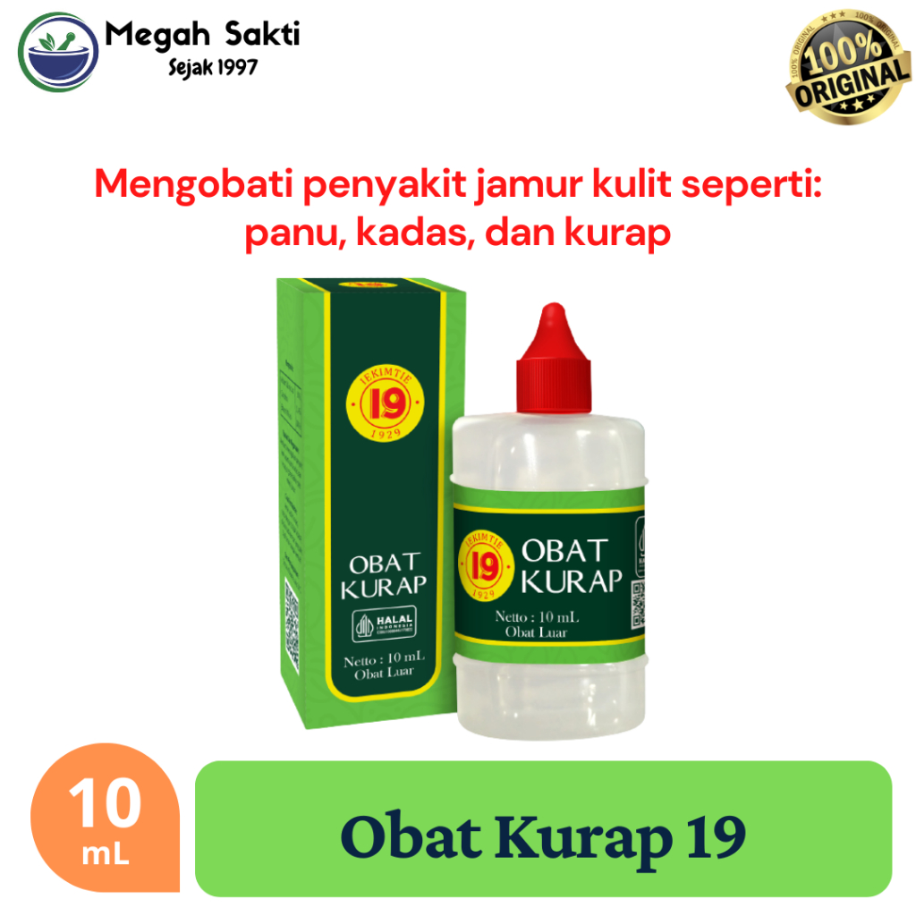 Megah Sakti - Obat Kurap Cair 19 - Obat Panu Pengganti Kalpanax