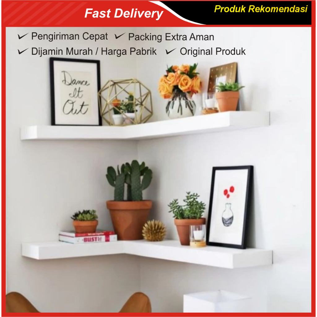 Ambalan Rak Sudut Dinding Ruangan Susun Dekorasi Minimalis Susun Kamar Tidur Ruang Tamu