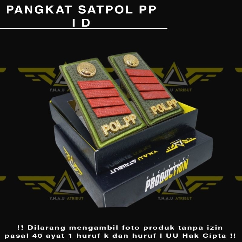 ATRIBUT SATPOL PP / PANGKAT SATPOL PP GOLONGAN 1D EXCLUSIVE