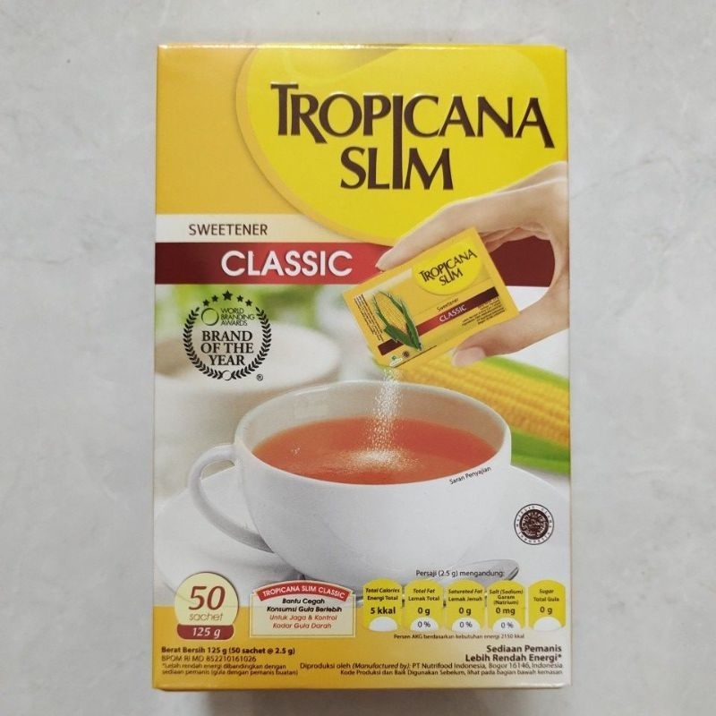 

tropicana slim sweetener classic 50 sachet