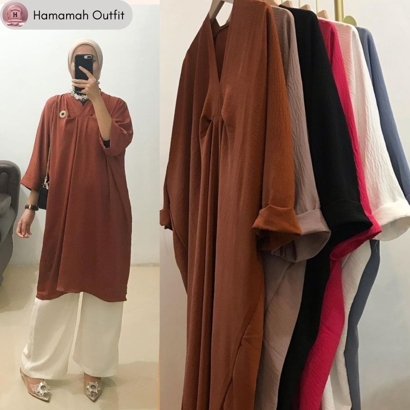 DARA KAFTAN TUNIC / Kaftan tunik santorini / Kaftan tunik lebaran hari raya idul fitri / Kaftan pest