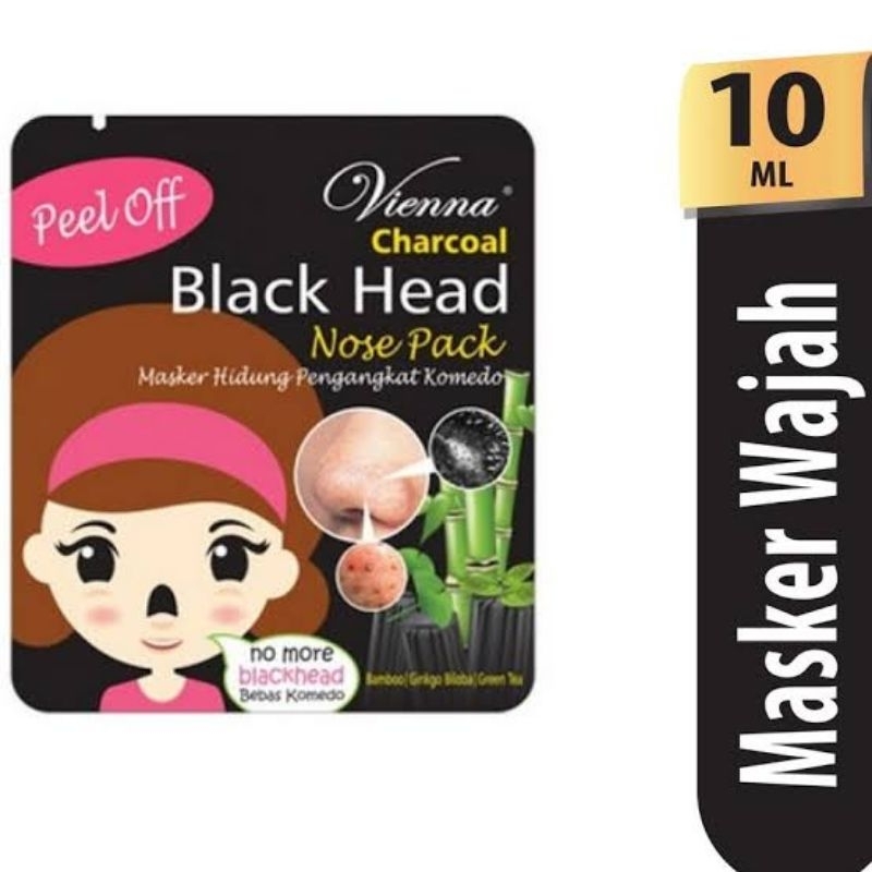 Vienna Charcoal Black Head Nose Pack 10ml