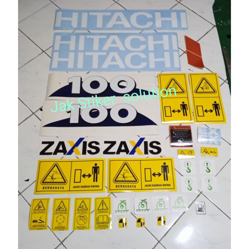 

Stiker Hitachi Zaxis 100 Sticker Alat Berat Excavator