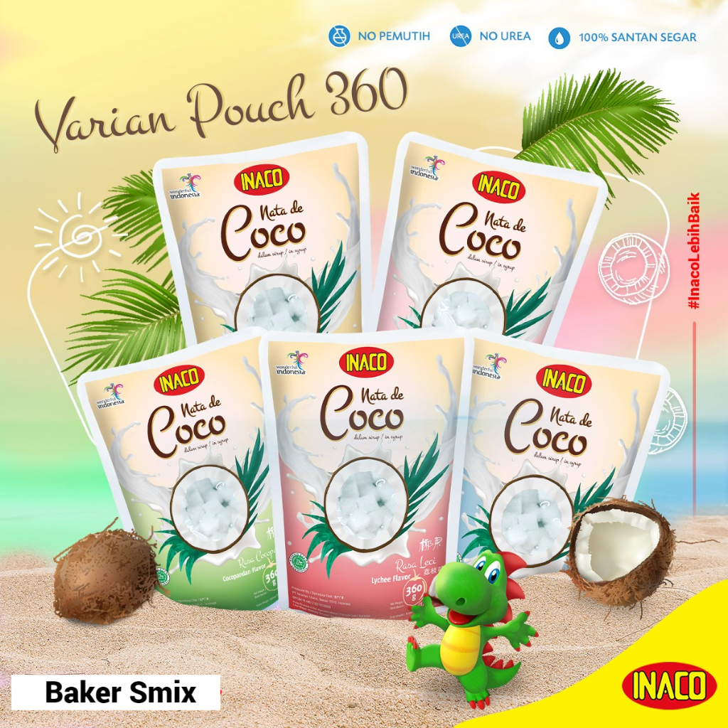 

Inaco nata de coco 360 gram (5 Rasa) / coconut gel / Inaco Natadecoco / Kelapa Jelly | BPOM RI ✅