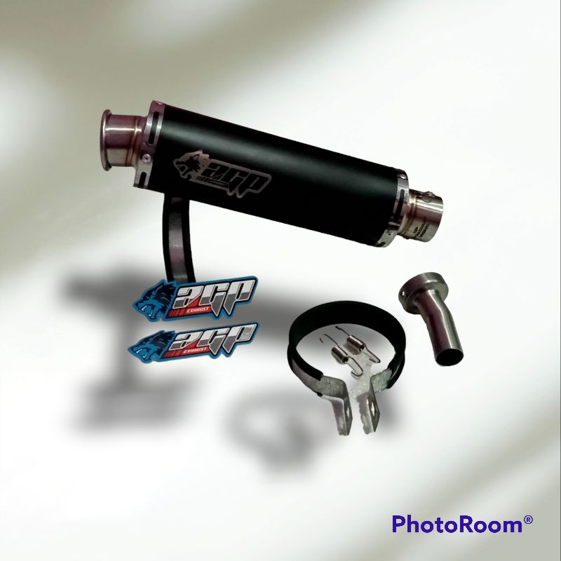 Knalpot motor silincer original AGP EXHAUST type 04 black all matic dan manual inlet 38