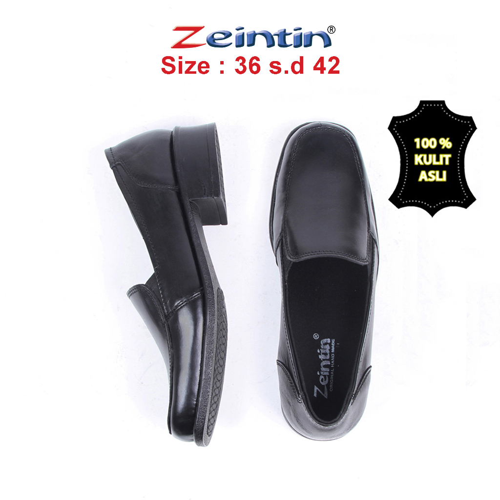 Zeintin - Sepatu Wanita Pantofel Flat Loafers Kulit Asli Kasual Formal Fashion Sepatu Kerja Wanita Nyaman BJ