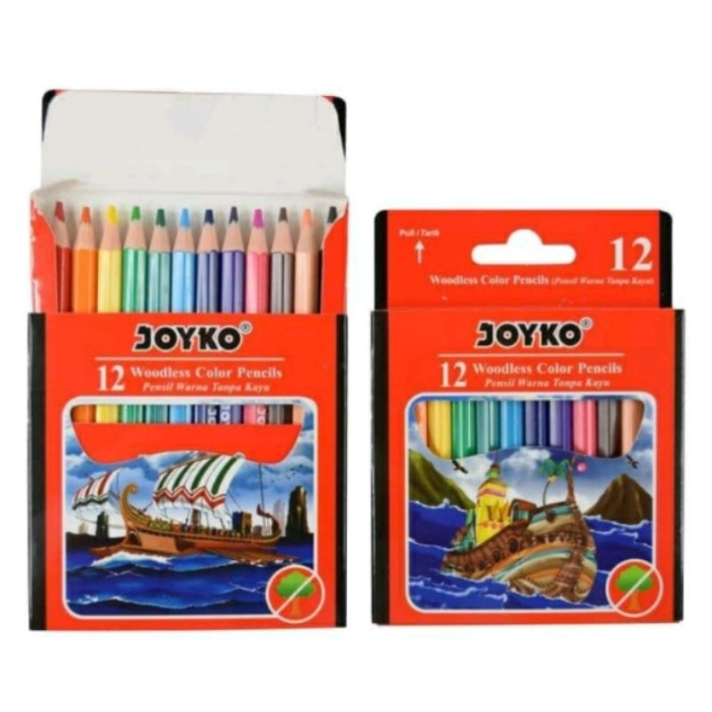 

Pensil Warna Joyko Woodless 12 Warna CP-107 Colour Pensil Mini