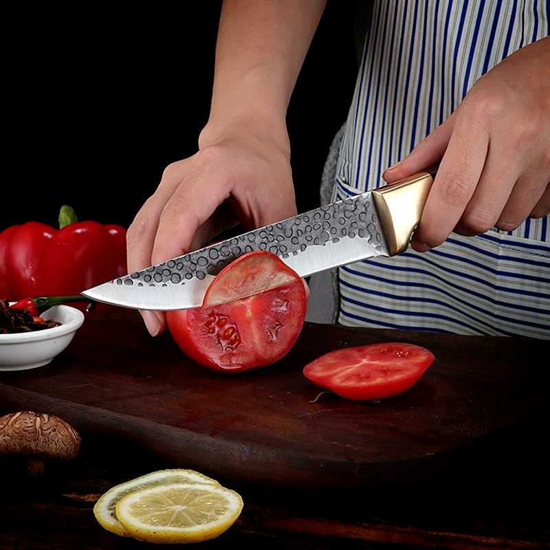 Japanese Knife Pisau Dapur Daging  Pisau Potong Tulang Daging Serbaguna Butcher Chef Knife Forged Sharp