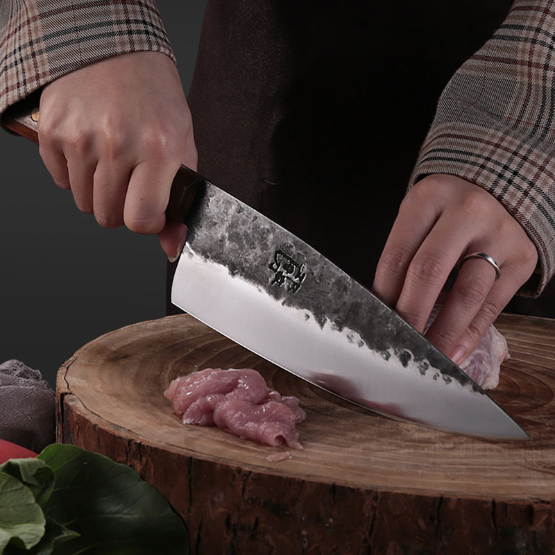 Japanese Knife Pisau Dapur Daging  Pisau Potong Tulang Daging Serbaguna Butcher Chef Knife Forged Sharp