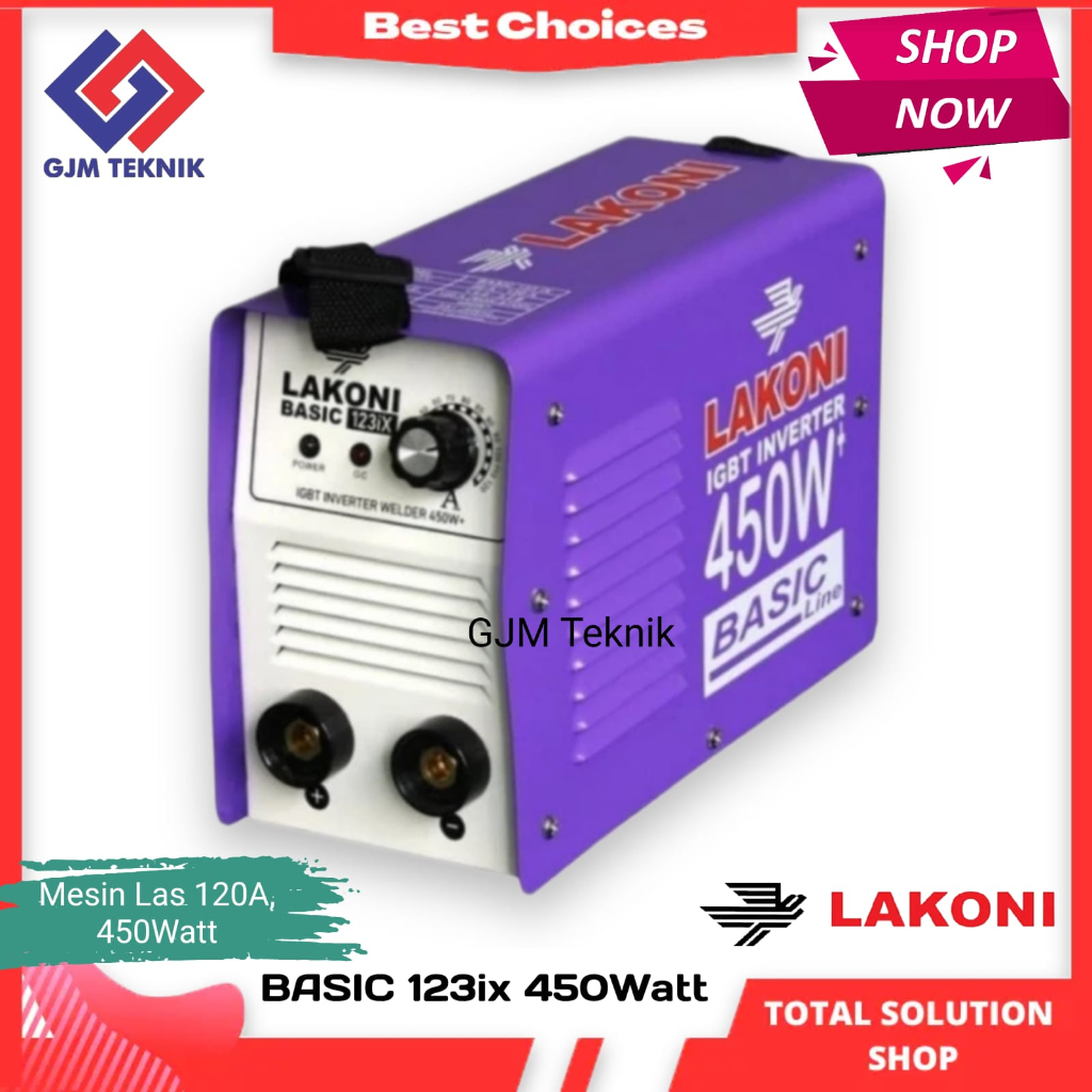 Mesin Las Lakoni Basic 123i X MMA 120A - mesin las 120A Basic Lakoni - las murah lakoni