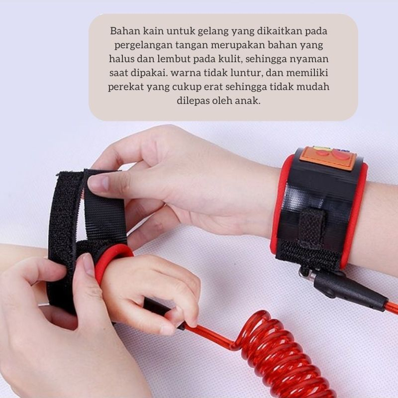 Child Safety / Gelang Tali Pengaman Anak 1.5m~2.5m / Kids Anti Lost Wristband - YOSINOGAWA