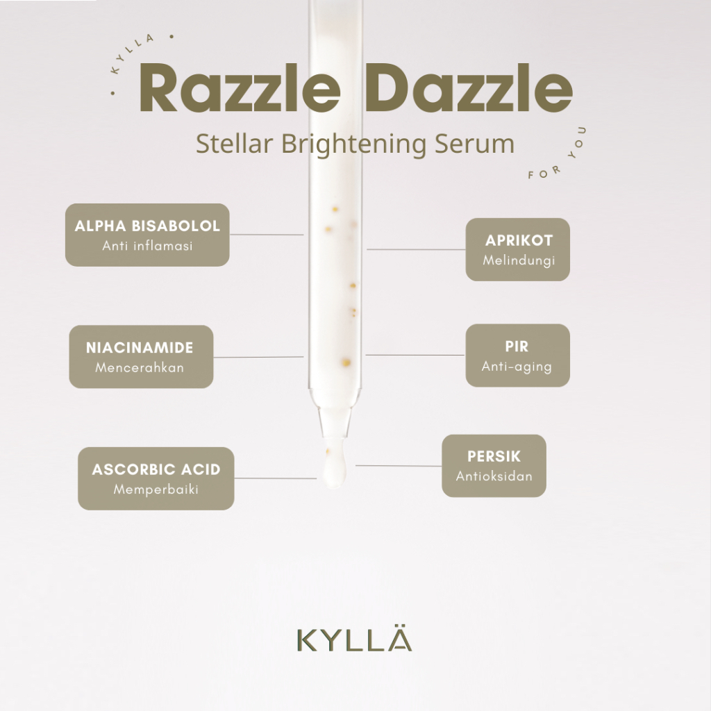 KYLLA Beauty Series Razzle Dazzle Stellar Brightening Face Filter Blemish Care Baby Face Youth Booster Serum 35ml