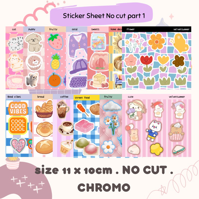 

[min order 10 ribu] Sticker bujo/Sticker journal/sticker sheet murah/sticker journaling/sticker diary/sticker cute