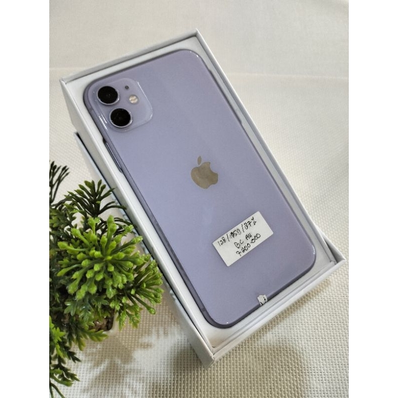 ‼️IPHONE  11 PURPLE (128GB) BEA CUKAI FULLSET MENERIMA JUAL DAN TUKAR TAMBAH‼️