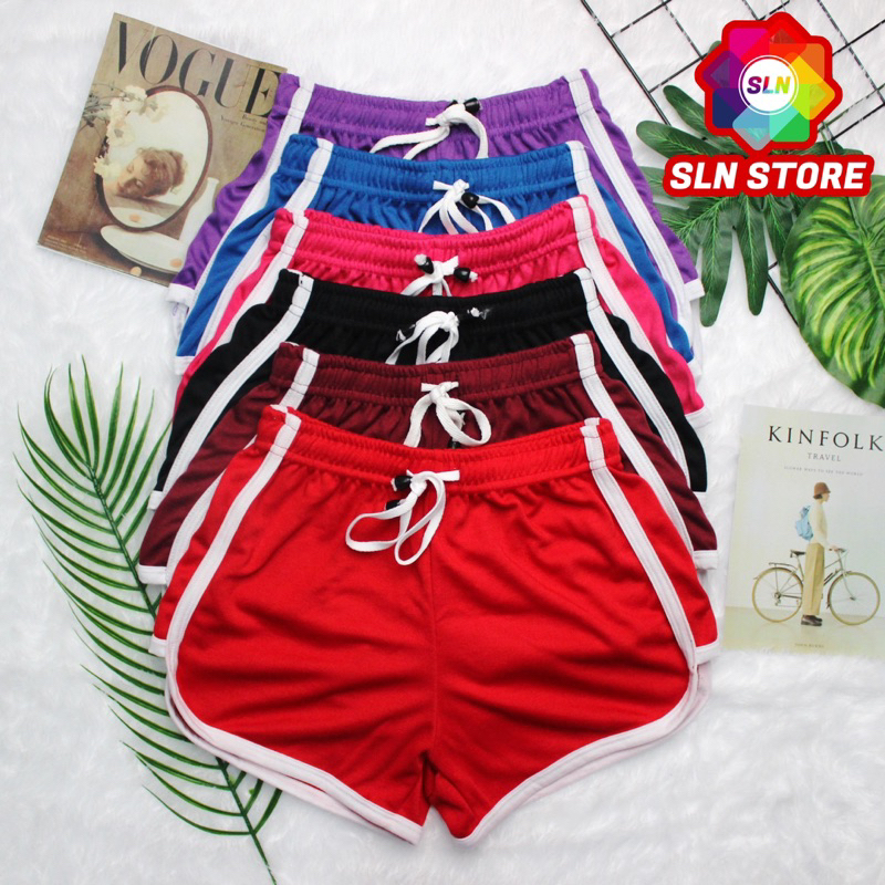 CELANA PENDEK SANTAI WANITA BODY THIN HOT PANTS PEREMPUAN KATUN DOUBLE KNIT KOREA