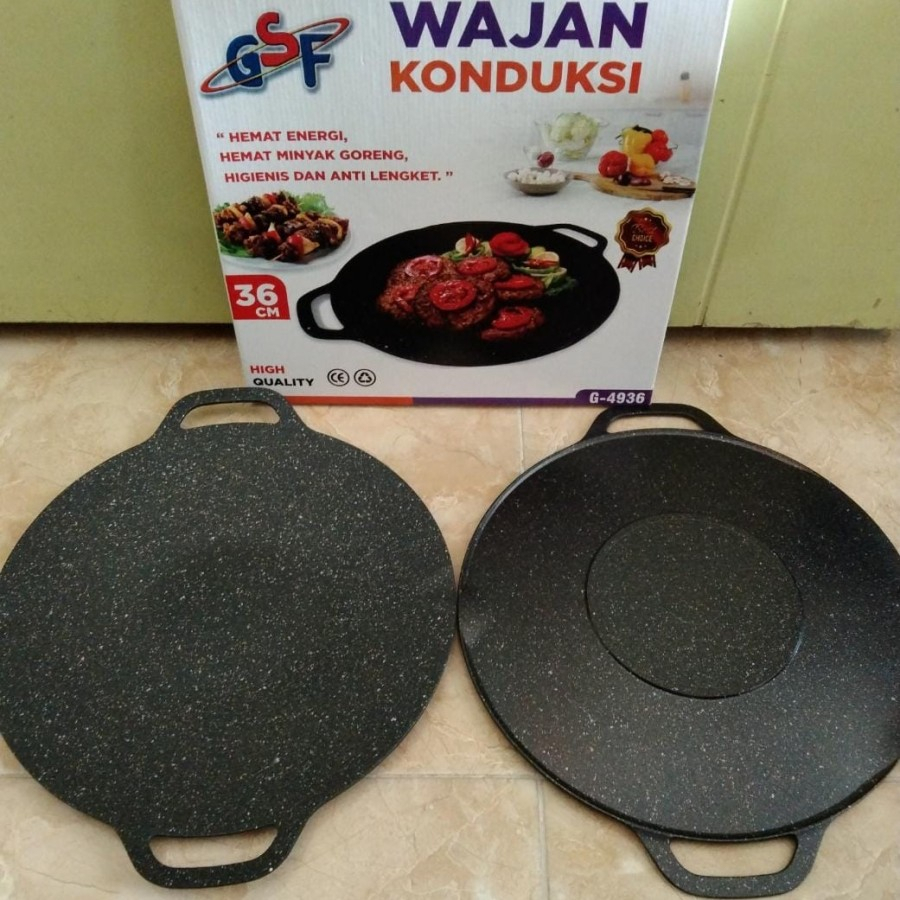 WAJAN KONDUKSI DATAR ANTI LENGKET / KUALI WAJAN KONDUKSI / GRILL PAN ANTI LENGKET / LOYANG DATAR UNT