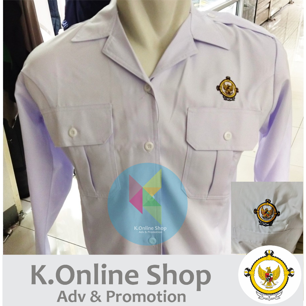 Kemeja BPK RI Seragam BPK RI Baju BPK RI Perempuan lengan panjang