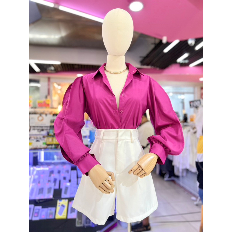 ATASAN MASAYA MODEL LENGAN PANJANG GELOMBANG BLOUSE PREMIUM IMPORT BANGKOK (BJMSY7881)