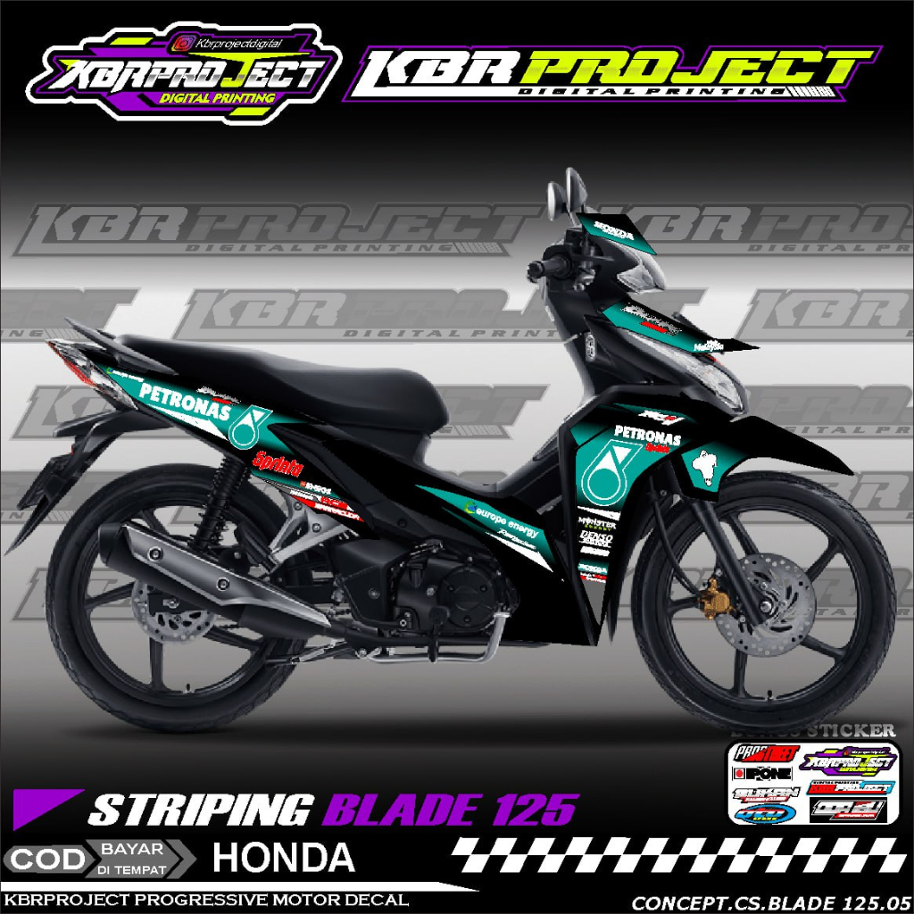 BLADE 125 STIKER MOTOR KEREN Stiker Striping Lis Variasi Stiker BLADE 125 Motor HONDA Desain Racing 